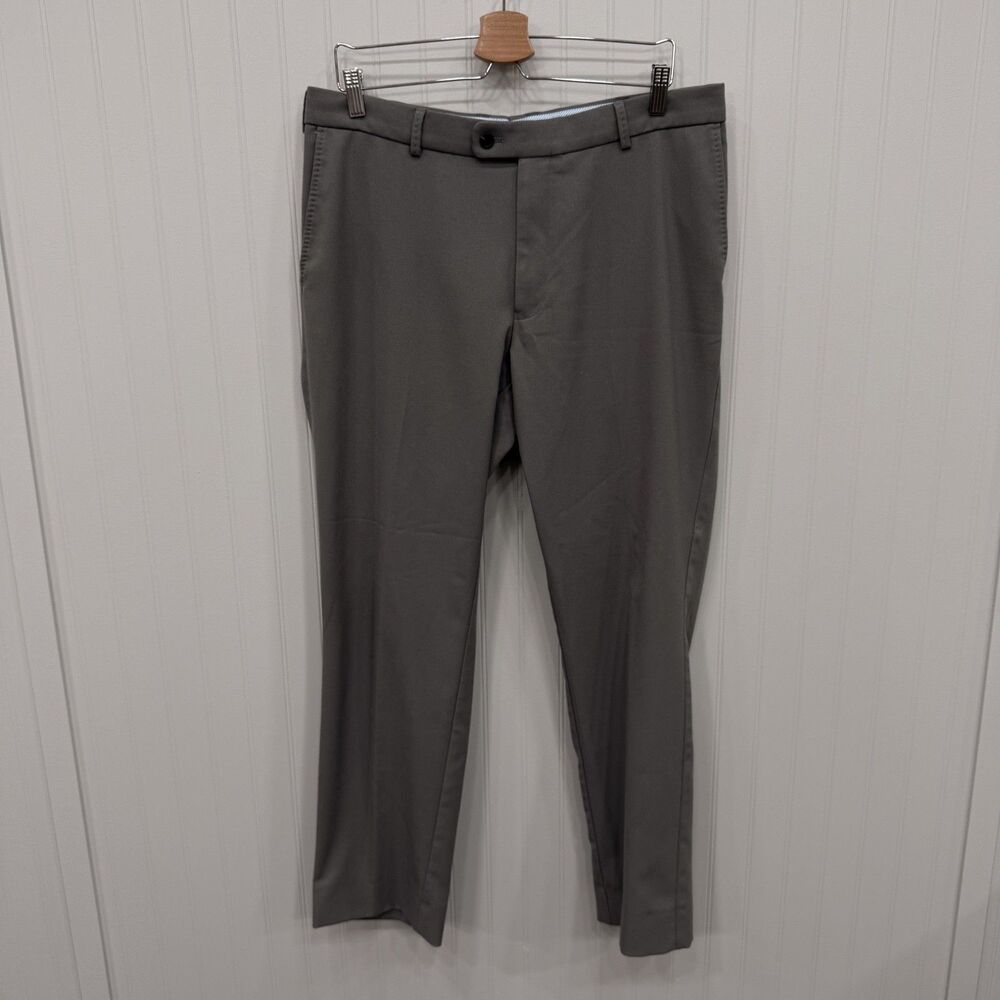 Peter Millar Men's W36 x L30 Gray 100% Polyester Straight Chino Golf Pants